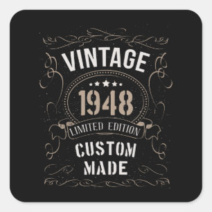  1948 Limited Edition Custom made Vierkante Sticker