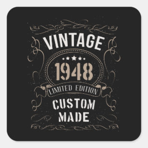 1948 Limited Edition Custom made Vierkante Sticker