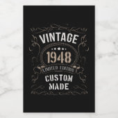 1948 Limited Edition Custom made Voedselcontainer Etiket (Enkel label)