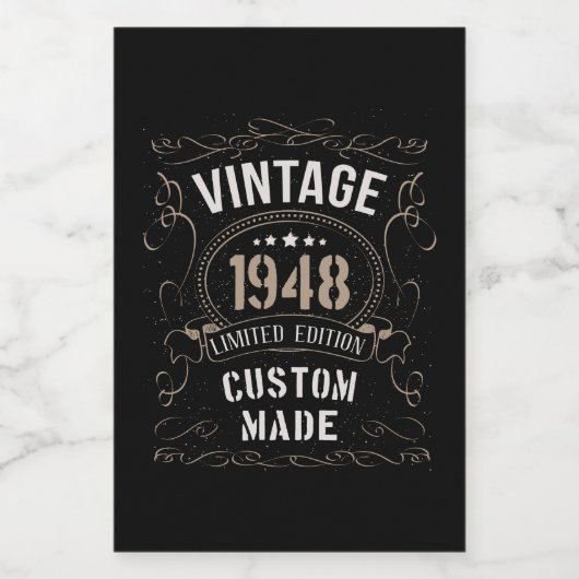  1948 Limited Edition Custom made Voedselcontainer Etiket (Enkel label)