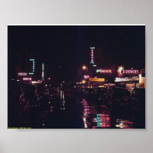 1948, New York Street Life (52nd Street) Poster (Voorkant)