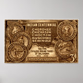 1948 Oklahoma Indische honderdstempelstempel Poster (Voorkant)