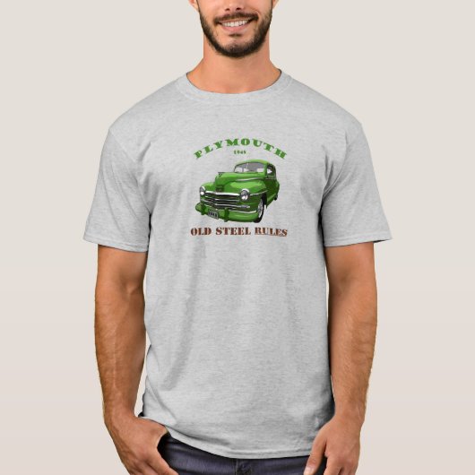 1948 Plymouth 1948 Chrysler. Mopar. 48 Groen. T-shirt (Voorkant)