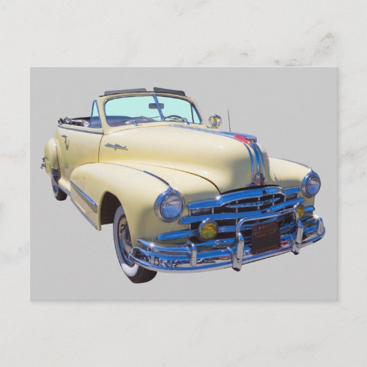 1948 Pontiac Silver Streak Converteerbare Auto Briefkaart (Voorkant)