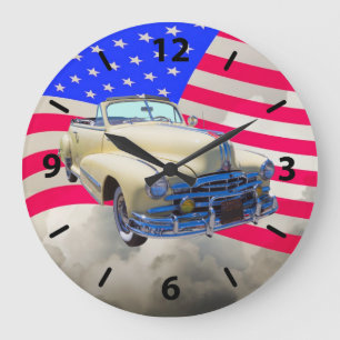 1948 Pontiac Silver Streak en de vlag van de Veren Grote Klok
