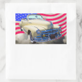 1948 Pontiac Silver Streak en de vlag van de Veren Rechthoekige Sticker (Tas)