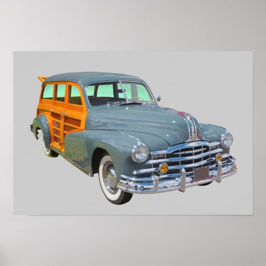 1948 Pontiac Silver Streak Woody Antiek auto Poster (Voorkant)