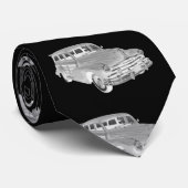 1948 Pontiac Silver Streak Woody Car Art Stropdas (Opgerold)