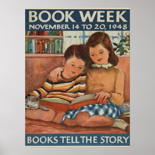 1948 Poster van de boekweek van kinderen (Voorkant)