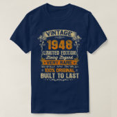  1948 Retro Classic 74th Birthday 74 Years T-shirt (Design voorkant)