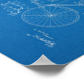 1948  Schwinn Bicycle Patent Blueprint Art Poster (Hoek)