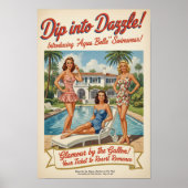 1948 Vintage Aqua Belle Swimwear Advertising Poster (Voorkant)
