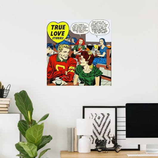 1948 Young Romance 4 Hoesje van Jack Kirby Poster (Thuiskantoor)