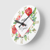 1949 70e verjaardag Vrouw - Waterverf Rozen Aangep Ronde Klok (Hoek)