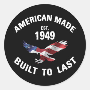 1949 Birthday American Made Ronde Sticker