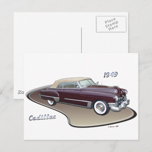 1949 CADILLAC BRIEFKAART (Voorkant / Achterkant)