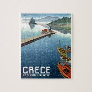 1949 Corfu Greece Travel poster Legpuzzel