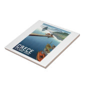 1949 Corfu Greece Travel poster Tegeltje (Zijkant)