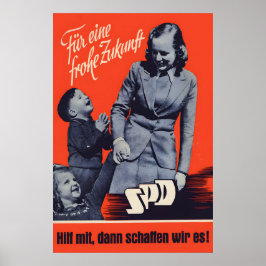 1949 Duitse Arbeiderspartij SPD Verkiezingsposter  Poster