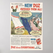 1949 Duz wasmiddel ad hoc Poster (Voorkant)