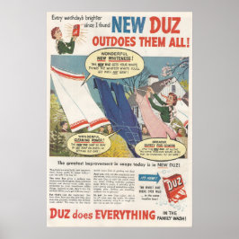 1949 Duz wasmiddel ad hoc Poster