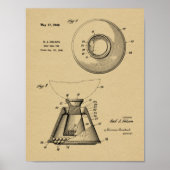 1949 Golf Ball T-shirt Patent Art Drawing Print (Voorkant)