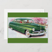 1949 groene kwiksedan briefkaart (Voorkant / Achterkant)