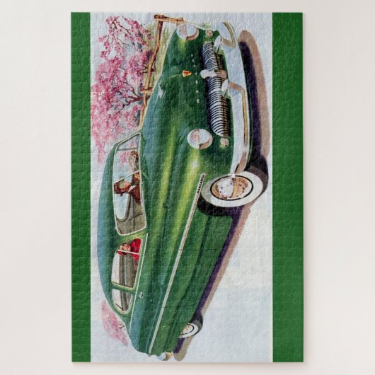 1949 groene kwiksedan legpuzzel (Verticaal)