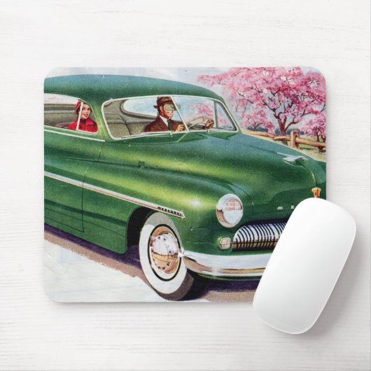 1949 groene kwiksedan muismat (Met muis)