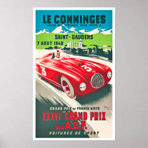 1949 Grote Prijs  races van Le Comminges Poster