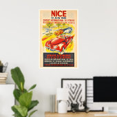 1949 Grote Prijs van Nice Franse Automobiel Circui Poster (Thuiskantoor)
