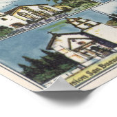 1949 Kaart van Californische missies Poster (Hoek)