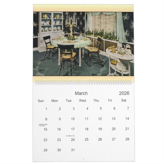 1949 Keukenhuis , 12 maanden Kalender (Mar 2026)