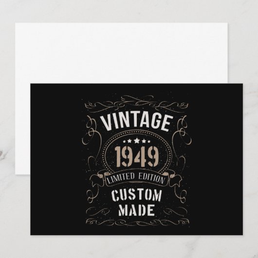 1949 Limited Edition Custom made Kaart (Voorkant / Achterkant)