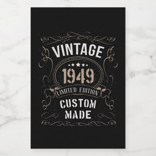  1949 Limited Edition Custom made Voedselcontainer Etiket (Enkel label)