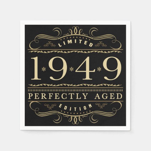 1949 Perfect-Leeftijd 70th Birthday Servet (Voorkant)