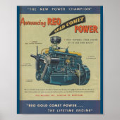 1949 REO Gold Comet Truck Engine MOTOR AD Poster (Voorkant)