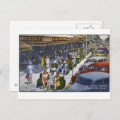 1949 Sint-Petersburg Florida "De Groene Benches" Briefkaart (Voorkant / Achterkant)