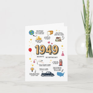 1949 Verjaardag Kaart voor papa of mama