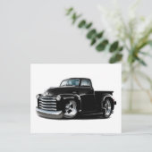 1950-52 Chevy Black Truck Briefkaart (Staand voorkant)