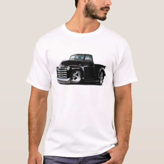 1950-52 Chevy Black Truck T-shirt (Voorkant)