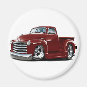 1950-52 Chevy Maroon Truck Magneet