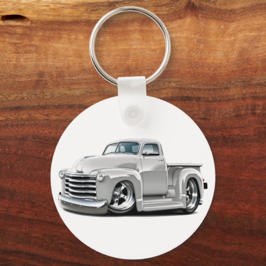 1950-52 Chevy White Truck Sleutelhanger (Voorkant)