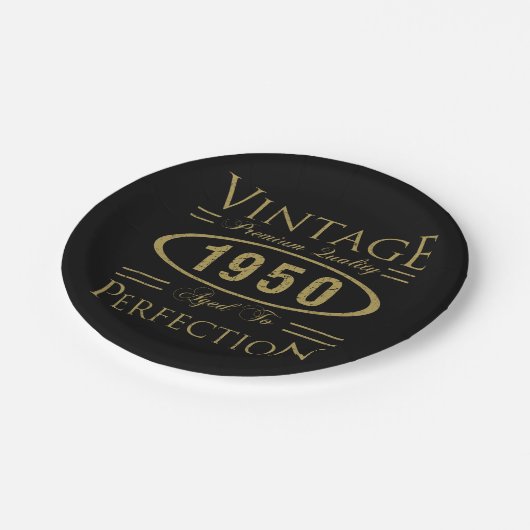  1950 - 70e verjaardag - Premium - kwaliteit Papieren Bordje (Gekanteld)