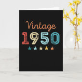  1950 70e verjaardag van de retro Gift 70 jaar oud Kaart (Gele Bloem)
