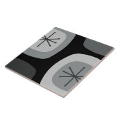 1950 Abstracte kunst donkergrijs Tegeltje (Zijkant)