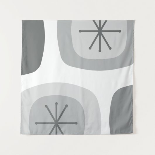 1950 Abstracte kunst lichtgrijs Wandkleed (Voorkant (horizontaal))