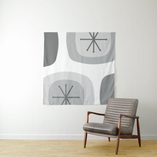 1950 Abstracte kunst lichtgrijs Wandkleed (In Situ (horizontaal))