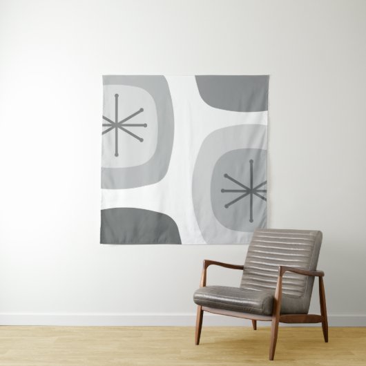 1950 Abstracte kunst lichtgrijs Wandkleed (In situ)