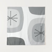 1950 Abstracte kunst lichtgrijs Wandkleed (Voorkant)